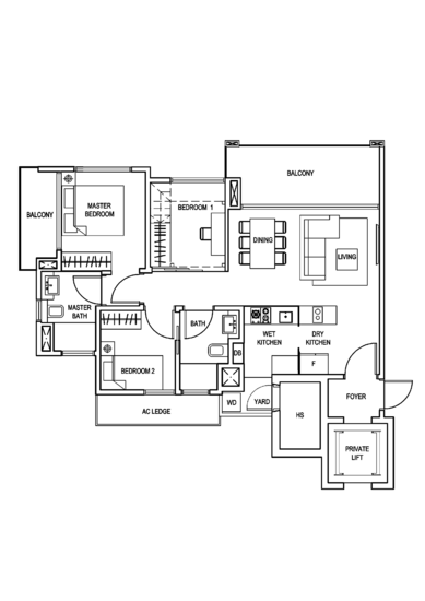 The Creek @ Bukit - Floor Plan