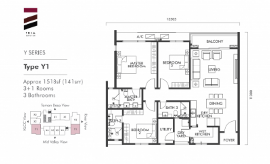 TRIA Seputeh in 9 Seputeh, Kuala Lumpur - Floor Plan - iProperty.com.my