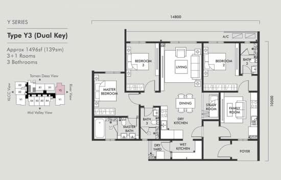 TRIA Seputeh in 9 Seputeh, Kuala Lumpur - Floor Plan - iProperty.com.my