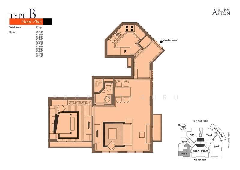 The Aston, 2 Kay Poh Road, Tanglin / Holland / Bukit Timah, 1 Bedroom, 667 sqft, Condominium For Sale, by Desmond Koh, 500179366 - 2D - PropertyGuru.com.sg