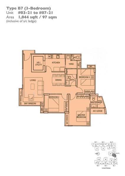 Atrium Residences, 15 Lorong 28 Geylang, Eunos / Geylang / Paya Lebar, 3 Bedrooms, 1,044 sqft, Condominium For Sale, by Terrance Lim, 500213323 - 2D - PropertyGuru.com.sg