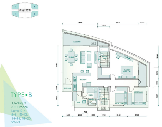 Cristal Residence - Floor Plan