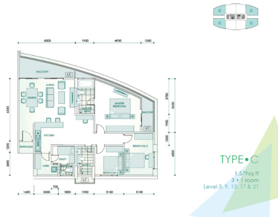 Cristal Residence - Floor Plan