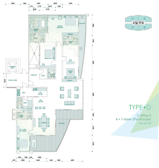 Cristal Residence - Floor Plan