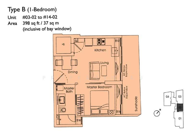 The Axis, 47 Mandalay Road, Newton / Novena, 1 Bedroom, 398 sqft, Apartment For Sale, by Xavier Aw (欧伟廷), 500285538 - 2D - PropertyGuru.com.sg