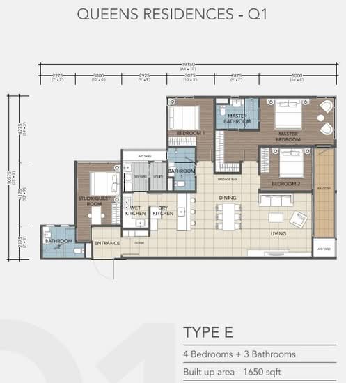 Queens Residences Q1 @ Queens Waterfront - Floor Plan - iProperty.com.my