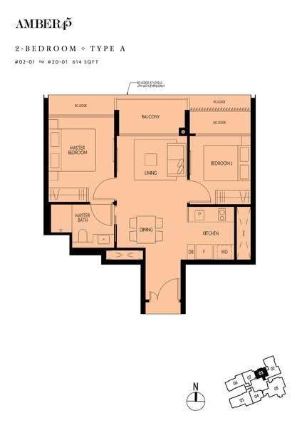 Amber 45, 45 Amber Road, East Coast / Marine Parade, 2 Bedrooms, 614 sqft, Condominium For Sale, by Norman Neo, 500084512 - 2D - PropertyGuru.com.sg