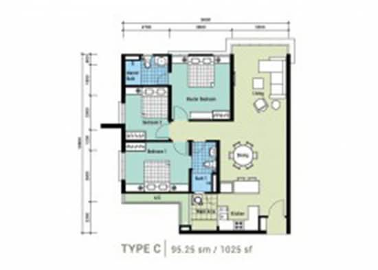 Berlian Setapak Residency - Floor Plan - iProperty.com.my