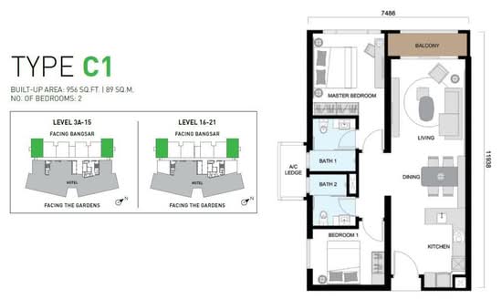 ViiA Residence @ KL Eco City - Floor Plan