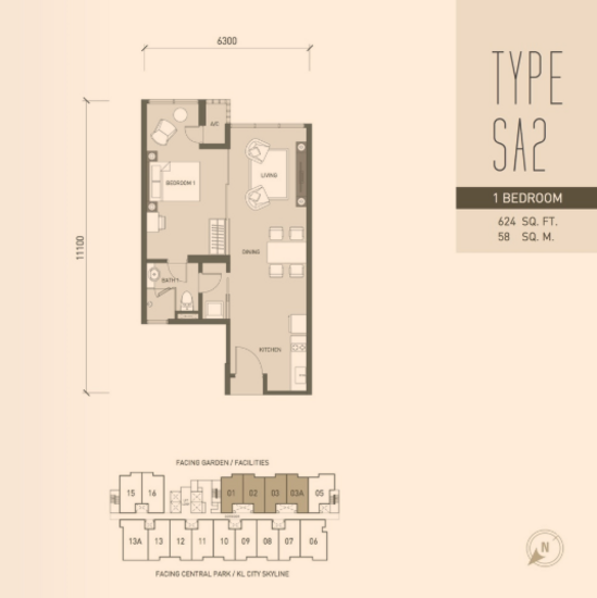 V Residence Suites @ Sunway Velocity - Floor Plan - iProperty.com.my