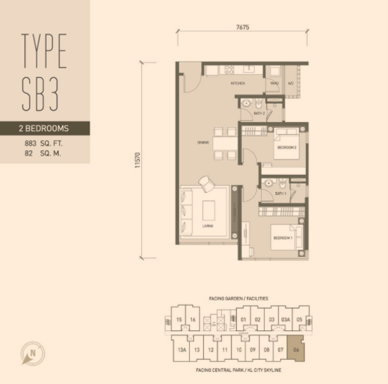V Residence Suites @ Sunway Velocity - Floor Plan - iProperty.com.my