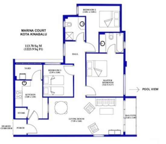 Marina Court Resort Condominium - Floor Plan - iProperty.com.my