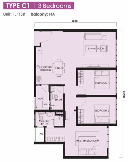 Meridin Suites @ The Meridin - Floor Plan - iProperty.com.my