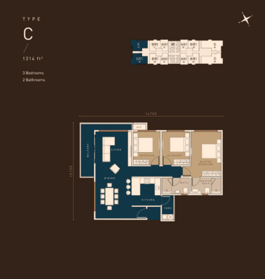 Met 1 Residences - Floor Plan - iProperty.com.my