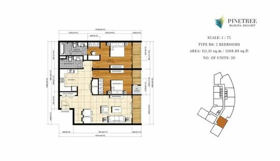 Pinetree Marina & Resort - Floor Plan - iProperty.com.my