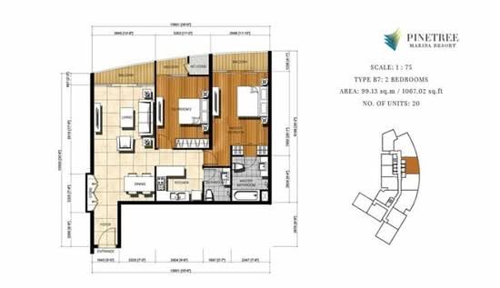 Pinetree Marina & Resort - Floor Plan - iProperty.com.my