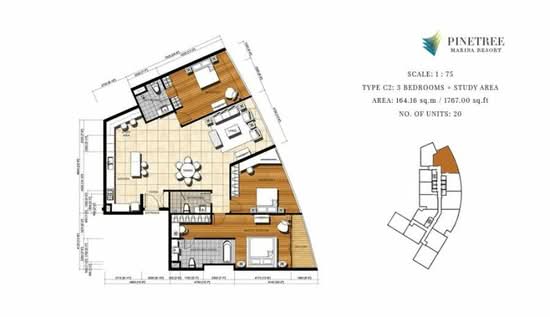Pinetree Marina & Resort - Floor Plan - iProperty.com.my