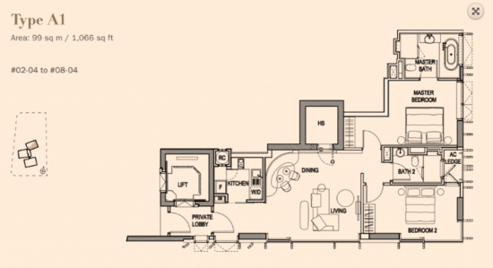 3 Orchard By-The-Park - Floor Plan