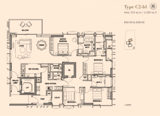 3 Orchard By-The-Park - Floor Plan