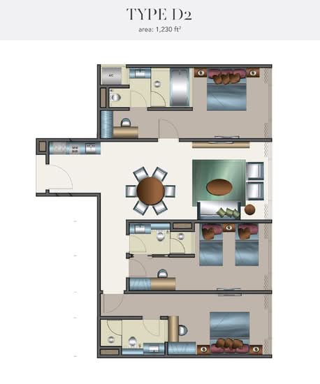 Harbour City Resort Suites Pulau Melaka - Floor Plan - iProperty.com.my