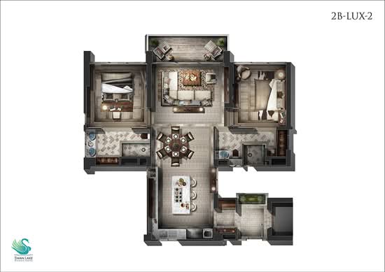 Swan Lake Residences Khao Yai : สวอนเลค เรสซิเดนท์ เขาใหญ่ - Floor Plan