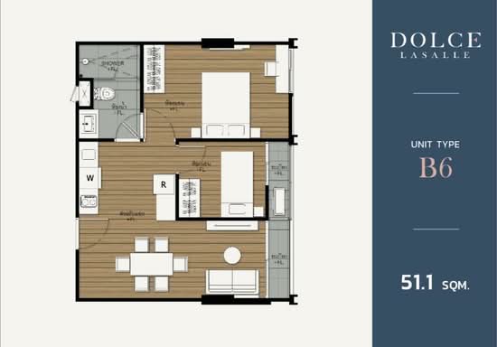 Dolce Lasalle Bang na : โดว์เช่ ลาซาล บางนา - Floor Plan