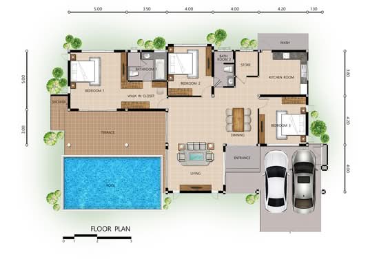 Plumeria Pool Villa Hua Hin - Floor Plan
