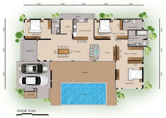 Plumeria Pool Villa Hua Hin - Floor Plan