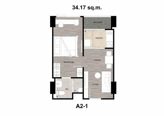 Niche Mono Sukhumvit - Puchao : นิช โมโน สุขุมวิท - ปู่เจ้า - Floor Plan