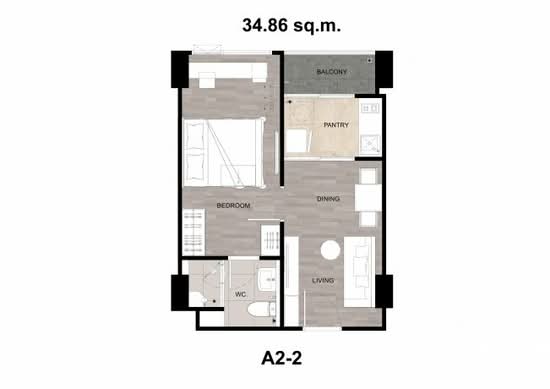 Niche Mono Sukhumvit - Puchao : นิช โมโน สุขุมวิท - ปู่เจ้า - Floor Plan