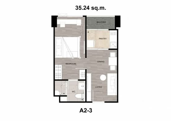 Niche Mono Sukhumvit - Puchao : นิช โมโน สุขุมวิท - ปู่เจ้า - Floor Plan