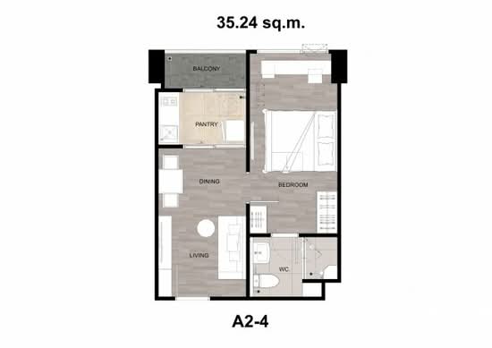 Niche Mono Sukhumvit - Puchao : นิช โมโน สุขุมวิท - ปู่เจ้า - Floor Plan