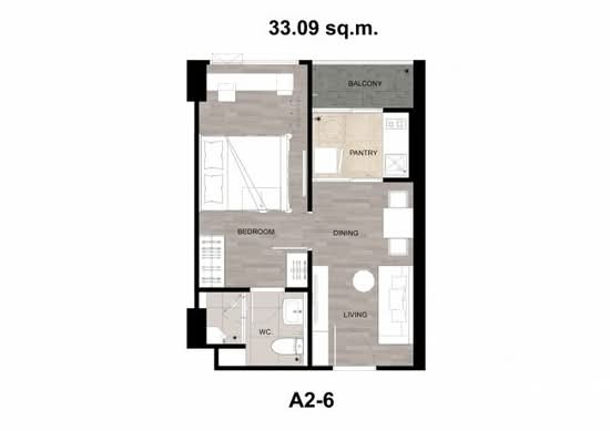 Niche Mono Sukhumvit - Puchao : นิช โมโน สุขุมวิท - ปู่เจ้า - Floor Plan