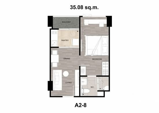 Niche Mono Sukhumvit - Puchao : นิช โมโน สุขุมวิท - ปู่เจ้า - Floor Plan