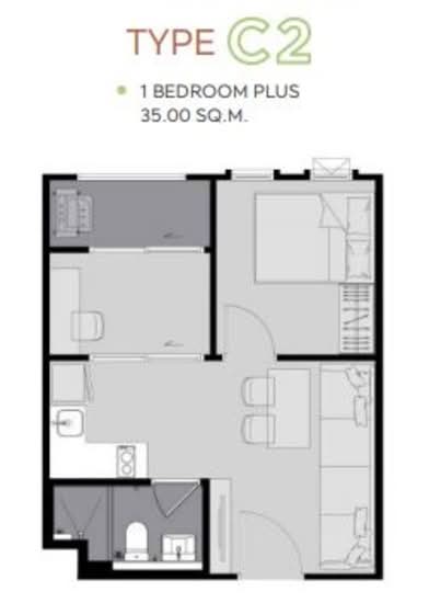 Aspire Asoke-Ratchada : แอสปาย อโศก-รัชดา - Floor Plan