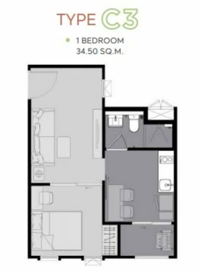 Aspire Asoke-Ratchada : แอสปาย อโศก-รัชดา - Floor Plan