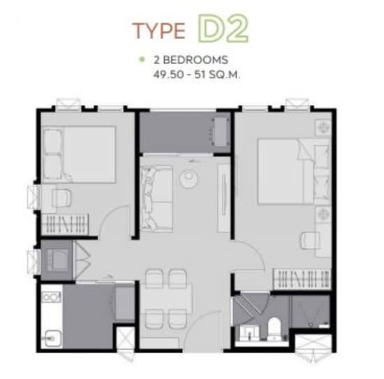 Aspire Asoke-Ratchada : แอสปาย อโศก-รัชดา - Floor Plan
