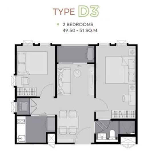 Aspire Asoke-Ratchada : แอสปาย อโศก-รัชดา - Floor Plan