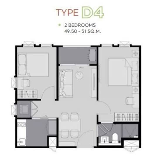 Aspire Asoke-Ratchada : แอสปาย อโศก-รัชดา - Floor Plan