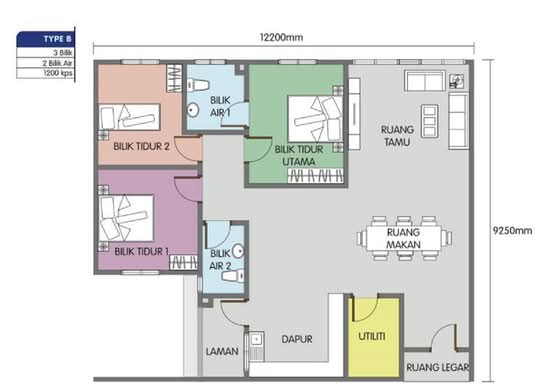 Residensi Klebang 2 (PR1MA @ Klebang 2) - Floor Plan - iProperty.com.my
