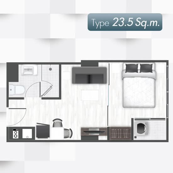 Grand Condominium Wutthakat 57 : แกรนด์ คอนโดมิเนียม วุฒากาศ 57 - Floor Plan