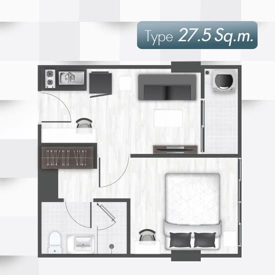 Grand Condominium Wutthakat 57 : แกรนด์ คอนโดมิเนียม วุฒากาศ 57 - Floor Plan