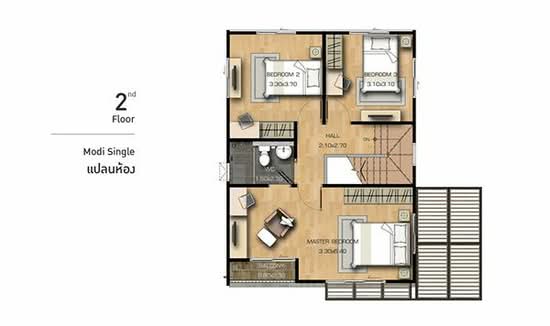 Modi Villa Bangbuathong - Floor Plan