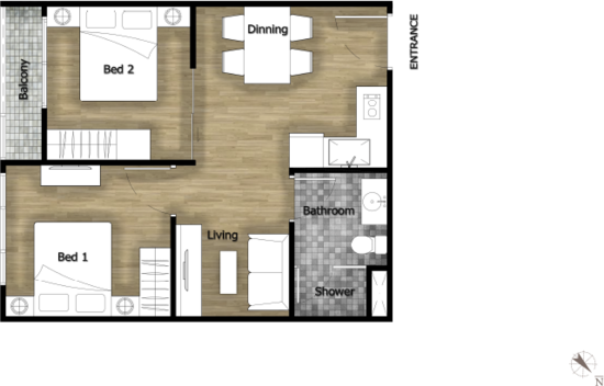 One Riverbend Jaransanitwong : วัน ริเวอร์เบน จรัญสนิทวงศ์ - Floor Plan