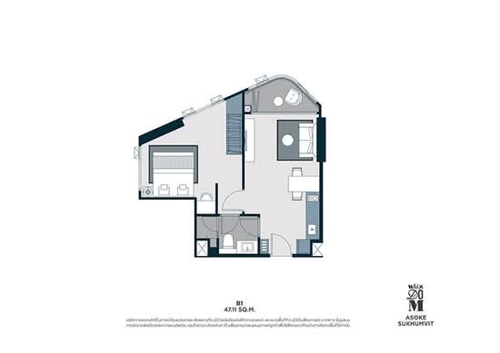 Whizdom Asoke-Sukhumvit - Floor Plan