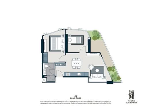 Whizdom Asoke-Sukhumvit - Floor Plan