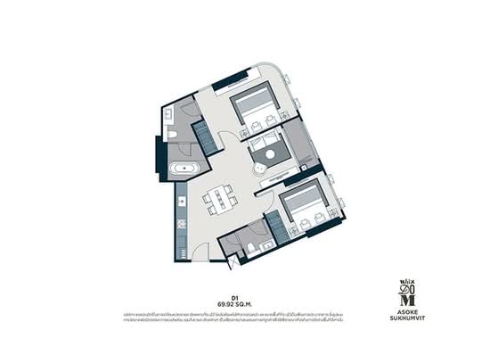 Whizdom Asoke-Sukhumvit - Floor Plan