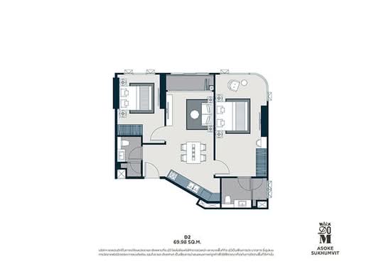Whizdom Asoke-Sukhumvit - Floor Plan
