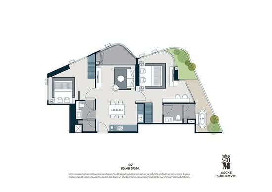 Whizdom Asoke-Sukhumvit - Floor Plan