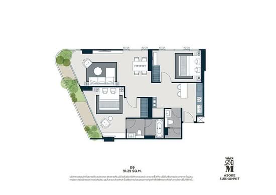 Whizdom Asoke-Sukhumvit - Floor Plan